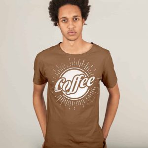 Coffee Printed Brown Tshirt